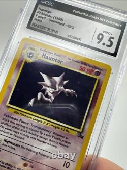 CGC 9.5 MINT+ Haunter 6/62 HOLO RARE Fossil Pokemon Card