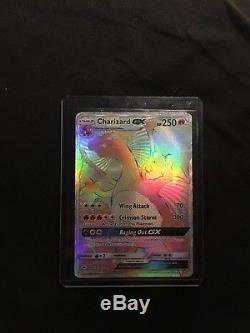CHARIZARD GX 150/147 Burning Shadows Rainbow Hyper Rare Secret Holo POKEMON Card