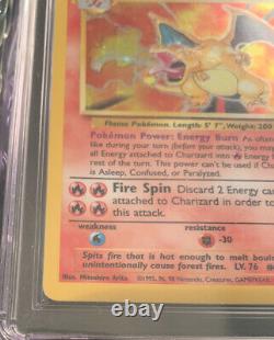 CHARIZARD Pokemon Base Set Unlimited Holo Card #4/102 CGC 7 (NM) PSA 7.5