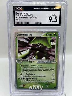 Cacturne ex 91/106 Emerald Holo Ultra Rare Vintage Pokemon TCG Card CGC 9.5