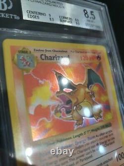 Charizard 4/102 BGS 8.5 SHADOWLESS Base Set Holo Rare 1999 Pokemon Card PSA CGC