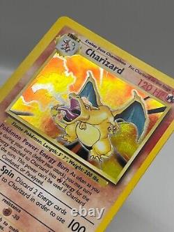 Charizard 4/102 Base Set Holo Rare Vintage 1999 WotC Pokemon TCG Card EX-MT