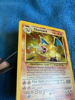 Charizard 4/102 Base Set Pokemon 1999 Unlimited Rare Holographic Card Holo
