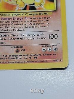 Charizard 4/102 Base Set Unlimited Rare 1999 Holo Foil Pokemon Card