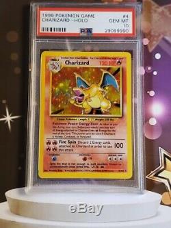 Charizard 4/102 PSA 10 GEM Mint Holofoil Rare Holo Base Set Pokemon Card 990