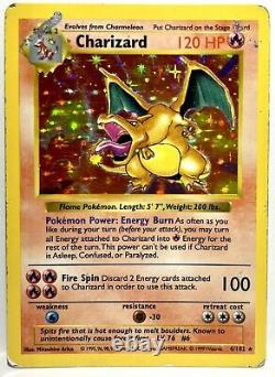 Charizard 4/102 Pokémon TCG Base Set Shadowless Rare Holo