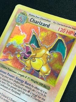 Charizard 4/102 Shadowless Base Set WOTC Holo Rare Pokemon Card? LP/MP+