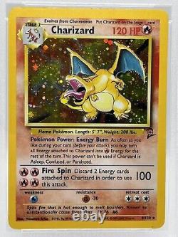 Charizard 4/130 Base Set 2 Holo Rare WotC Vintage Pokemon TCG Card PSA 6 EX-MINT