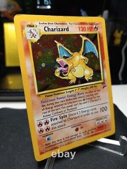 Charizard 4/130 Base Set 2 Unlimited Holo Rare 2000 WOTC Pokémon TCG Card HP
