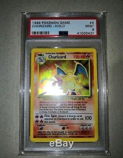 Charizard Base Set Holo PSA MINT 9 Pokemon Card Graded Rare Collectable