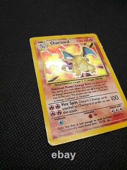 Charizard Base set 4/102 Pokemon card Unlimited Holo Foil Rare HP