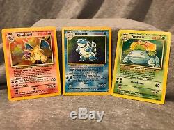 Charizard, Blastoise, Venusaur Pokémon Card Lot Base Set Rare Holos NP NM