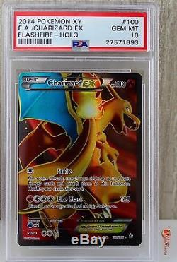 Charizard EX Full Art Holo Rare Pokemon Card 100/106 Flashfire PSA 10 GEM MINT