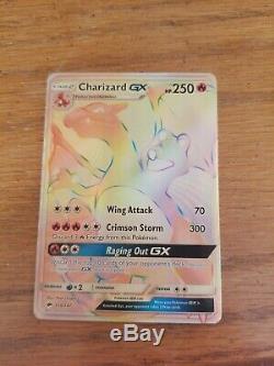 Charizard GX Burning Shadows 150/147 Rainbow Secret Hyper Rare Pokemon Card M/NM