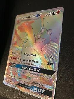Charizard GX Hyper Rare Burning Shadows 150/147 Rainbow Rare NM Pokemon Card