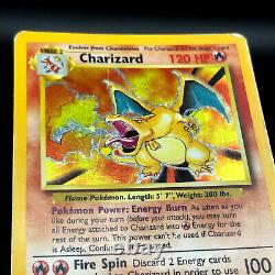 Charizard Holo Base Set 4/102 WoTC Rare Pokemon Card Played