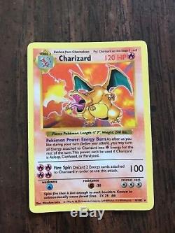 Charizard Holo First Edition Shadowless Pokemon Card Rare error card 4/102