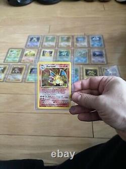 Charizard Holo Pokemon Unlimited Base + 12 Card Lot 1st Edition Cards RARE 1999