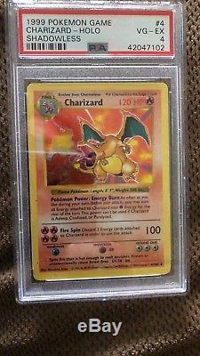 Charizard Holo Rare 1999 WOTC Pokemon Card 4/102 Base Set PSA 4