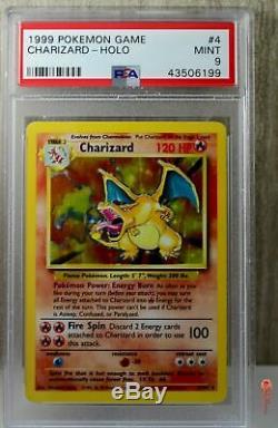 Charizard Holo Rare 1999 WOTC Pokemon Card 4/102 Base Set PSA 9 MINT