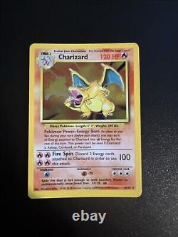 Charizard Holo Rare 4/102 Pokémon 1999 Unlimited Base Set MP