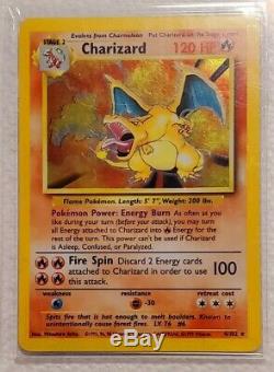 Charizard Original Pokemon Card Holo Base Set 4/102 Psa Foil 1999 Release Nm