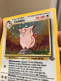 Clefable 1/64 PRERELEASE Jungle HOLO Pokemon Card VERY RARE ATTIC FIND