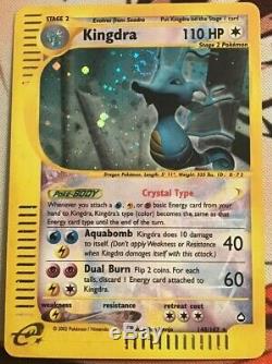 Crystal Kingdra 148/147 Secret Rare Pre-EX Star Holo Foil Pokemon Card Aquapolis
