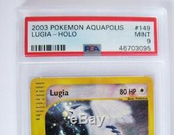 Crystal Lugia 149/147 Aquapolis 2003 WotC Pokemon Card/PSA 9 Mint/Secret Rare