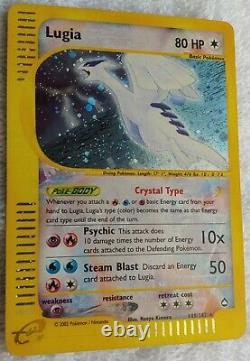 Crystal Lugia Aquapolis SECRET RARE HOLO 2002 Pokemon Card 149/147 NM-M