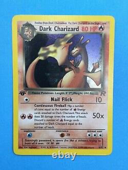 DARK CHARIZARD Pokemon Card WOTC 1st Edition Team Rocket 4/82 HOLO NM