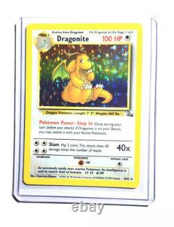 DRAGONITE 4/62 Fossil Holo Pokemon Card EXC / NEAR MINT