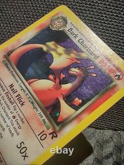 Dark Charizard Holo Rare Team Rocket Vintage Pokemon 4/82 Light Wear NM Clean