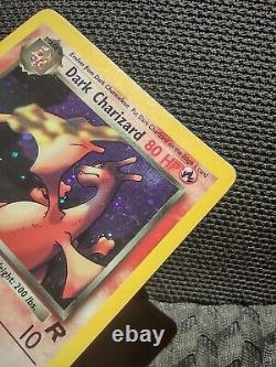 Dark Charizard Holo Rare Team Rocket Vintage Pokemon 4/82 Light Wear NM Clean