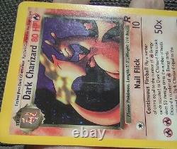 Dark Charizard Holo Rare Team Rocket Vintage Pokemon 4/82 Light Wear NM Clean