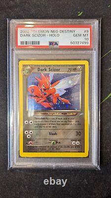 Dark Scizor 9/105 Neo Destiny Unlmited Holo Rare Pokemon Card PSA 10 GEM MINT