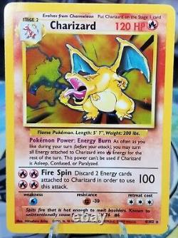 Error READ EX+/ Eng. Charizard Base Set 4/102 Holo Unlimited Holo Rare Pokemon