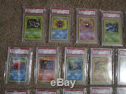 FOSSIL COMPLETE 32 PSA 10 GEM MINT Uncommon and Common Pokemon Cards 31-62 S25