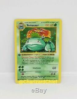 First Edition Shadowless Venusaur Base Set Rare Holo Pokemon Card 15/102 1st Ed