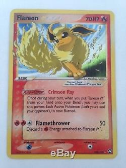 Flareon Gold Star EX Power Keepers 100/108 Pokemon Card LP- Holo Rare