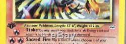 Four RARE 1st Edition Holographic Base Pokémon Cards Charizard Lugia Ho-oh NM-MT