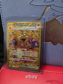 Gold HR Charizard Ex Mint, Venusaur Ex 151 Pristine, & Alakazam Ex SIR Fresh P