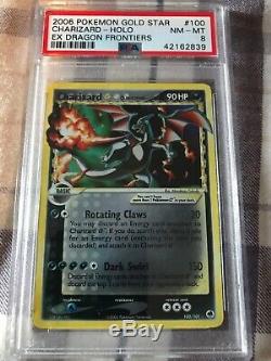 Gold Star Charizard PSA 8 Pokemon Card (100/101) Ex Dragon Frontiers Very Rare