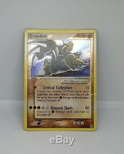 Gold Star Groudon Holo Pokemon Card Delta Species 111/113 Rare Original Foil