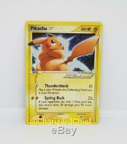 Gold Star Pikachu Holo Rare Pokemon Card Original Ex Rocket Returns Set 104/110