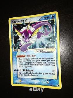 Gold Star Vaporeon Ex Power Keepers Holo Rare Pokemon Card NM