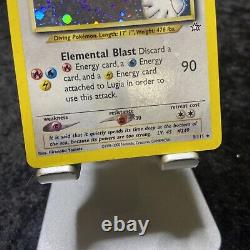 HOLO BLEED Lugia 9/111 Pokemon Card Neo Genesis WOTC with HOLO BLEED SWIRL