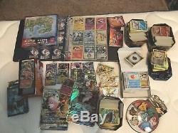 HUGE Collection LOT 2000+ Pokemon Cards BINDER, TINS, EX, GX, RARE + MORE