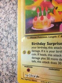 Happy BIRTHDAY's PIKACHU Pokémon Card TAIL STAMP Promo ERROR MISPRINT RARE