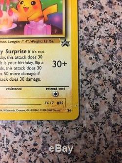 Happy BIRTHDAY's PIKACHU Pokémon Card TAIL STAMP Promo ERROR MISPRINT RARE